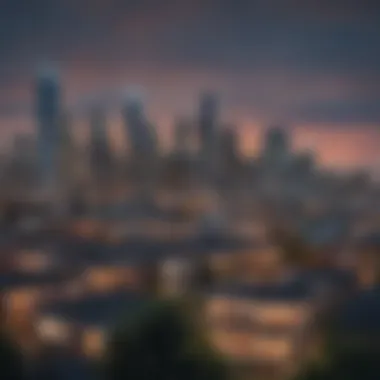 Panoramic view of Seattle skyline with modern apartments