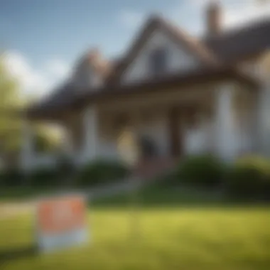 A successful sale symbolized by a 'sold' sign in front of a house