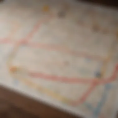 Mapping the Move A map with highlighted routes indicating a moving journey