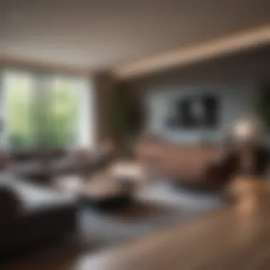 Contemporary Living Space in the Norma Triangle Stylish living area inside the Norma Triangle Apartments