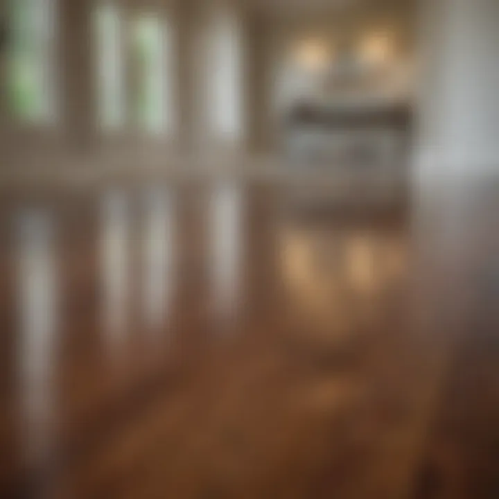 Pristine refinished hardwood floor reflecting natural light