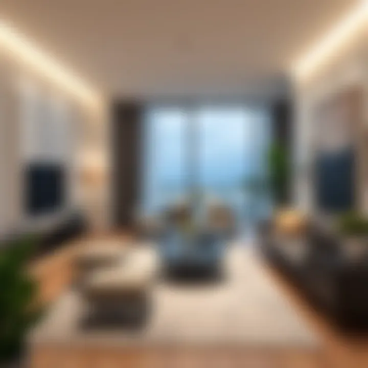 Interior Design of a Pacific Terrace West Apartment Spacious living area inside a Pacific Terrace West apartment highlighting modern design