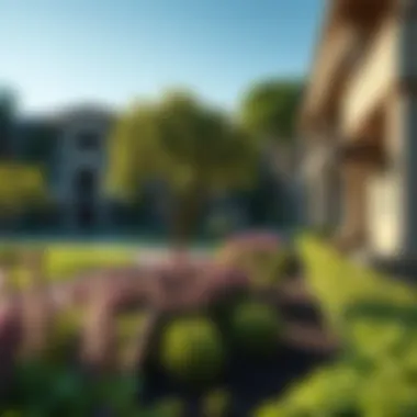 Beautiful Landscaping at Pacific Terrace West Lush green landscaping surrounding the apartment complex enhancing outdoor living