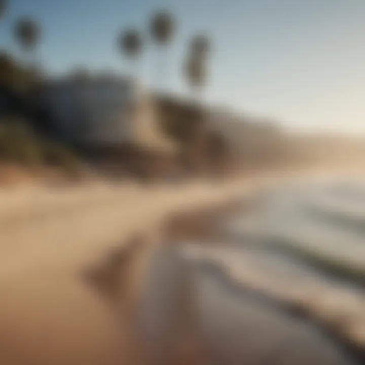 A serene beach scene capturing the relaxed lifestyle of Los Angeles