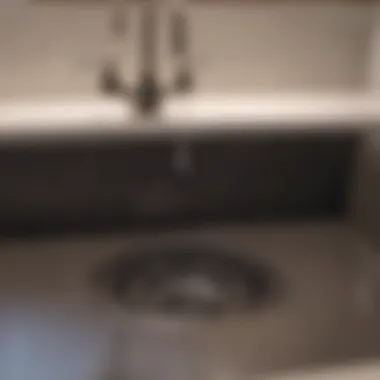 Before and after images of a sink drain removal