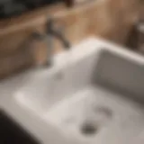 Clogged sink with water accumulation