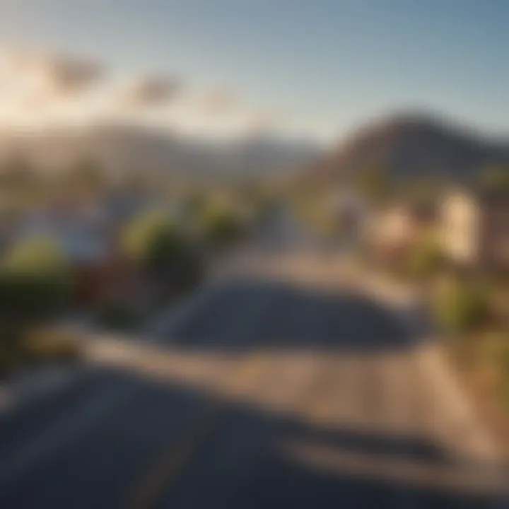 An overview of a picturesque small town with low crime rates