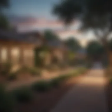 Serene Neighborhood in Arizona A serene neighborhood showcasing well-maintained homes with greenery