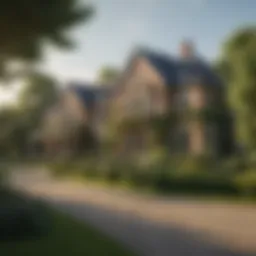 A panoramic view of the serene landscape of Shannon Estates showcasing its lush greenery and elegant homes.