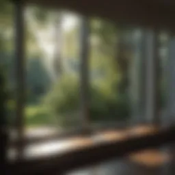 Crystal-clear glass window after cleaning