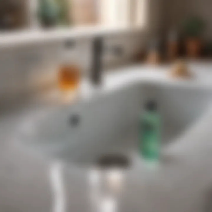 Natural cleaning ingredients on a countertop