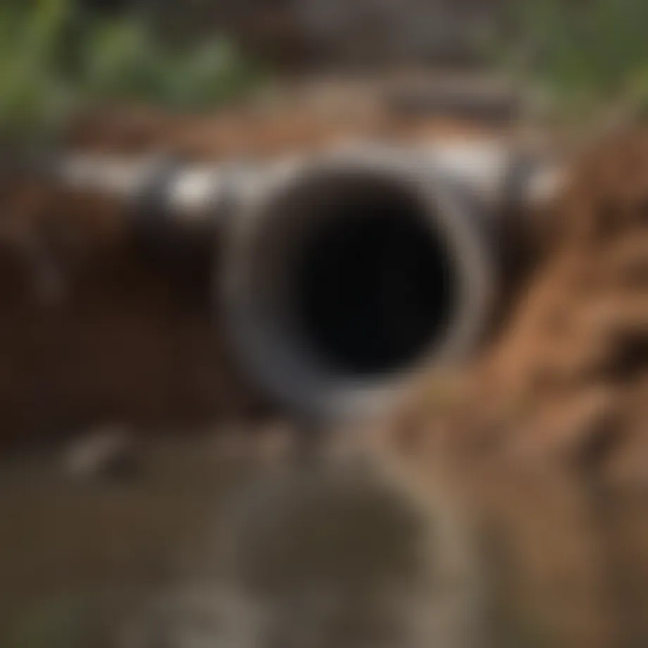 Clogged drain with visible debris