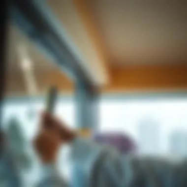 Squeegee Technique for Effective Cleaning Person using a squeegee on a window