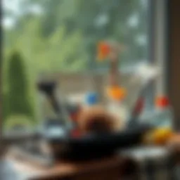 Window cleaning tool kit with various supplies