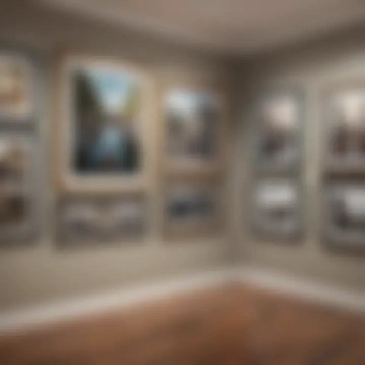 Artistic gallery wall showcasing a variety of styles and frames