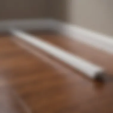 Before and after comparison of baseboard cleaning