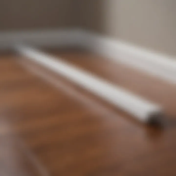 Before and after comparison of baseboard cleaning