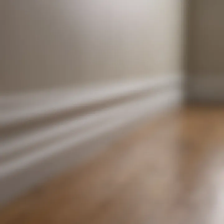 Close-up view of well-maintained baseboards highlighting detail