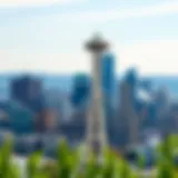 Aerial view of Seattle's skyline showcasing diverse architectural styles