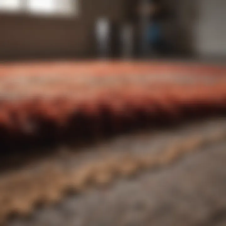 A vibrant shag rug after thorough cleaning