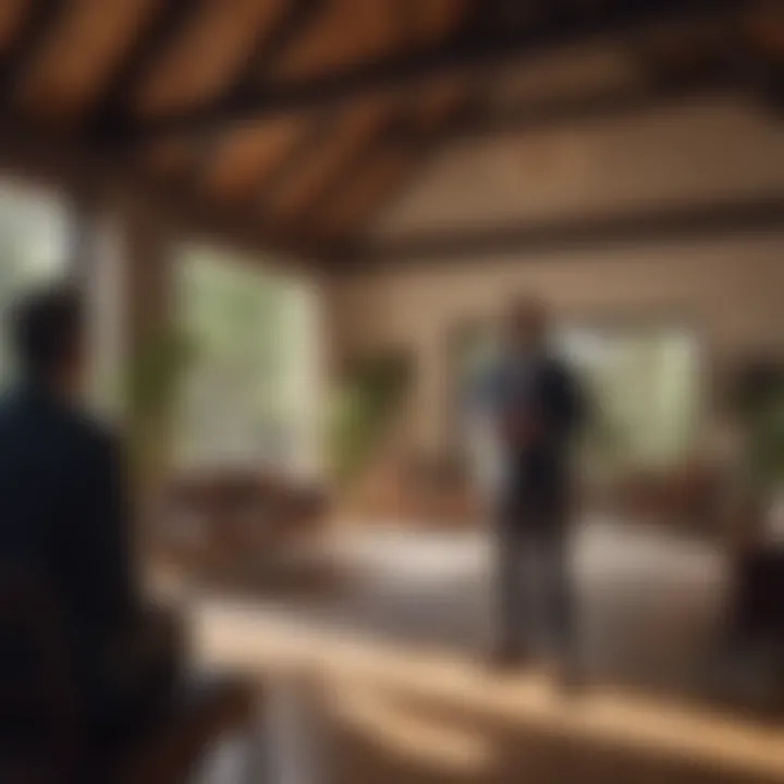A financial advisor presenting data on real estate investments