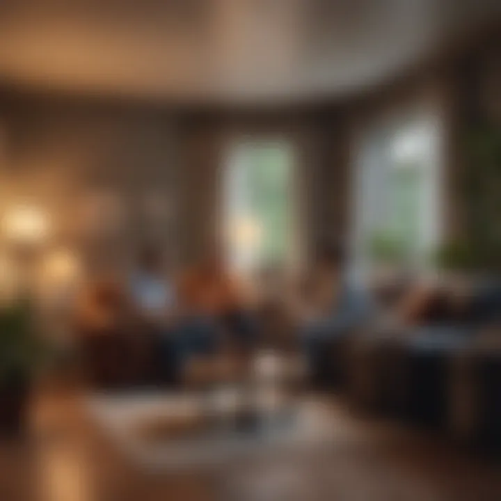 A couple discussing financial options in a cozy living room
