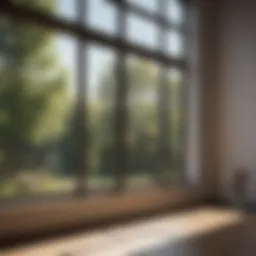 A pristine window reflecting sunlight, showcasing clarity and brightness.