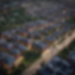 Aerial view of Grant Park showcasing residential buildings