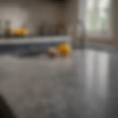 A Glimpse of Radiant Cleanliness Sparkling kitchen countertop after cleaning