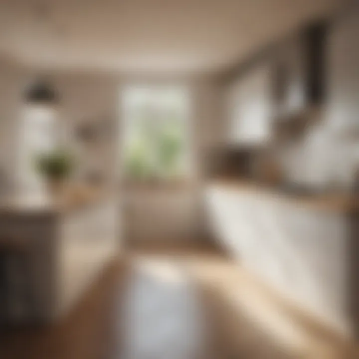 A serene and tidy kitchen environment