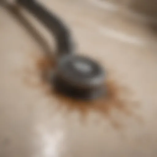 Clogged shower tub drain with hair and debris