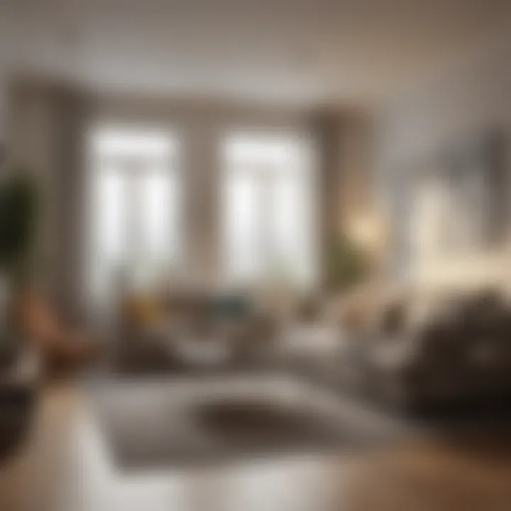A cozy living room in a two-bedroom apartment.