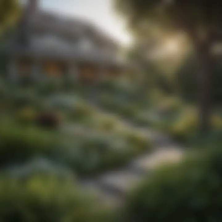 A well-maintained residential property showcasing lush landscaping