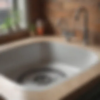 Illustration of regular sink maintenance practices