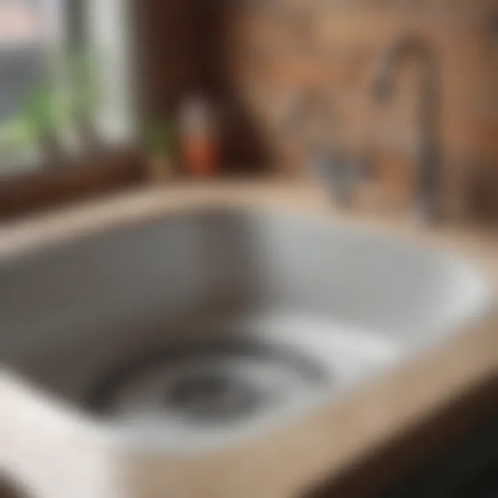 Illustration of regular sink maintenance practices
