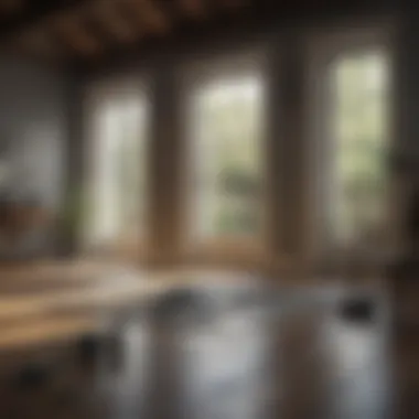 Example of measuring dimensions in inches for square footage