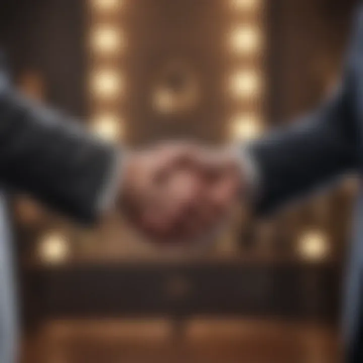 Handshake symbolizing negotiation between buyers and sellers