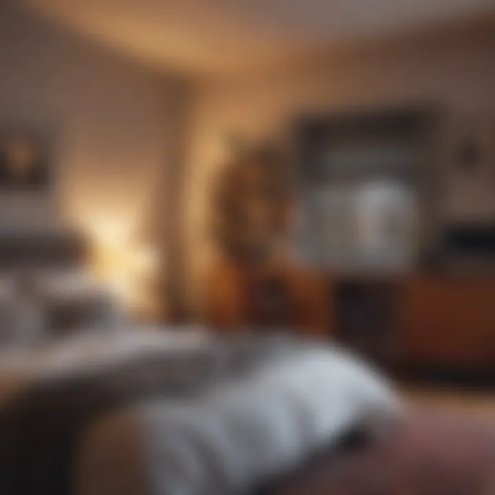 Cozy bedroom setup with rented furnishings